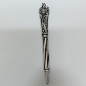 Silver winged angel ink pen